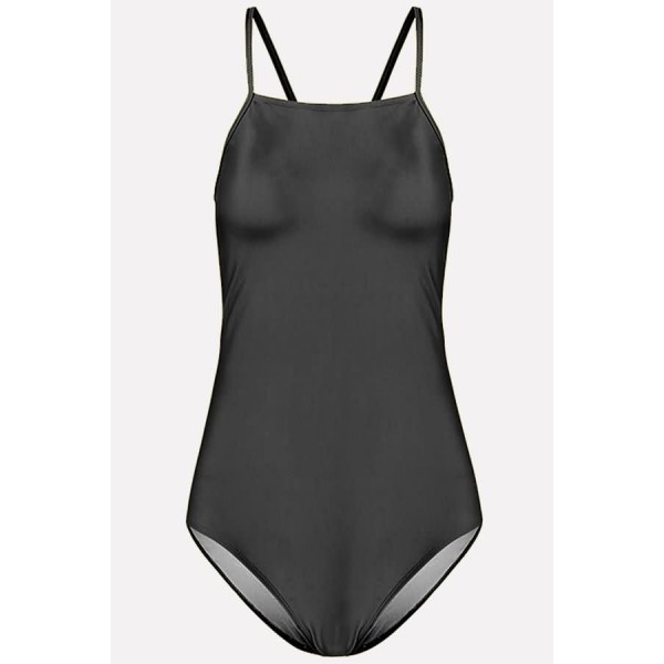 High Neck Padded Back Lace Up Sexy One Piece Swimsuit 
