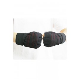 Red Non-slip Breathable Half Finger Sportswear Gloves