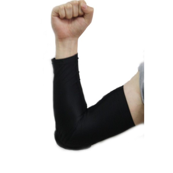 Black Protective Hexagon Pad Elbow Support Sleeves 