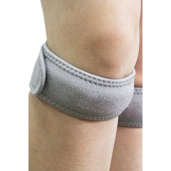 Gray Adjustable Patella Knee Strap 