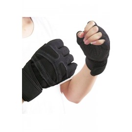 Gray Non-slip Breathable Half Finger Sportswear Gloves