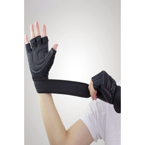 Gray Non-slip Breathable Half Finger Sportswear Gloves 