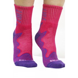 Purple Blend Ribbed Athletic Crew Socks