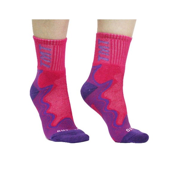 Purple Blend Ribbed Athletic Crew Socks 