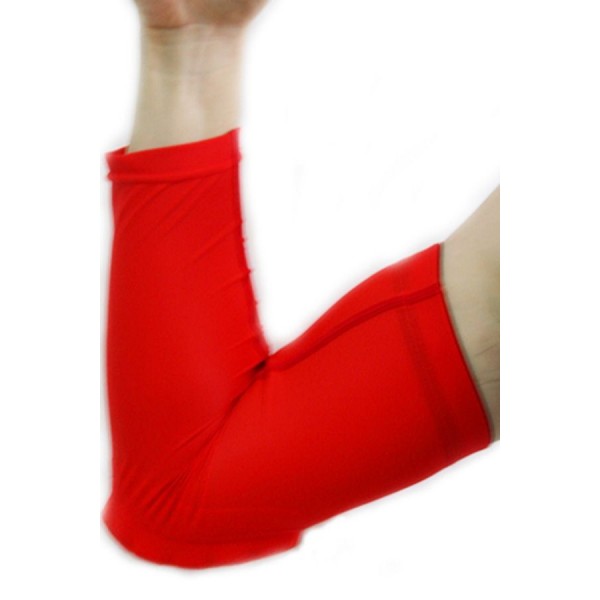 Red Protective Hexagon Pad Elbow Support Sleeves 