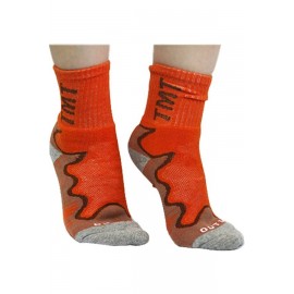 Orange Blend Ribbed Athletic Crew Socks