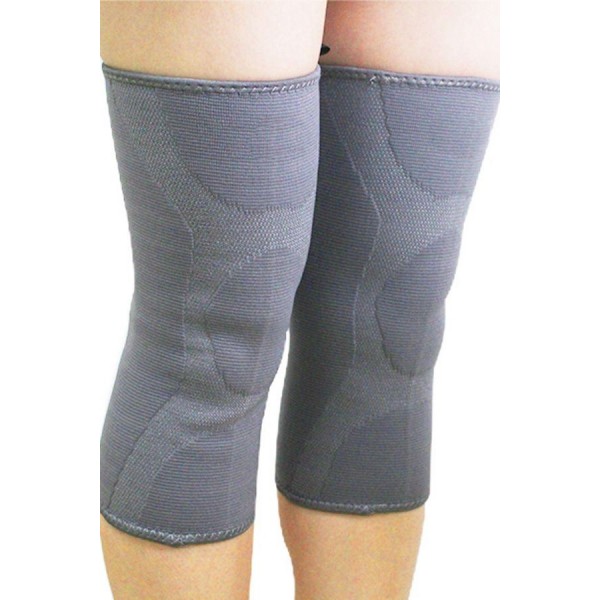 Gray Breathable Compression Knee Support Sleeve