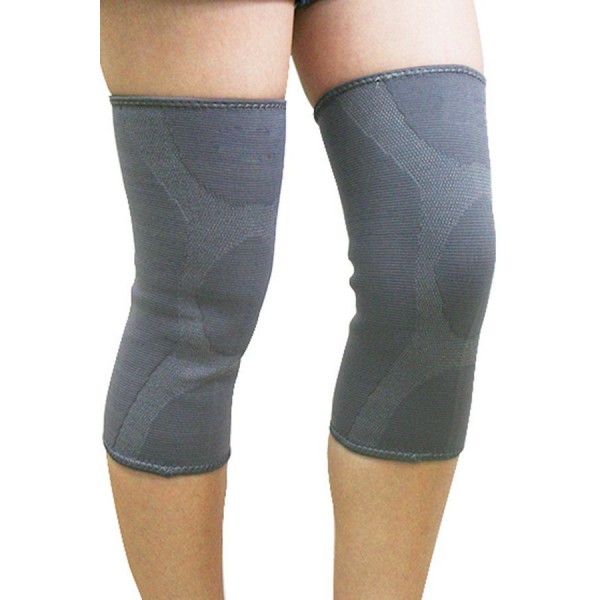 Gray Breathable Compression Knee Support Sleeve 