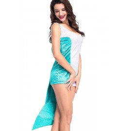 Jade-blue Two Tone Cosplay Animal Sexy Dolphin Costume