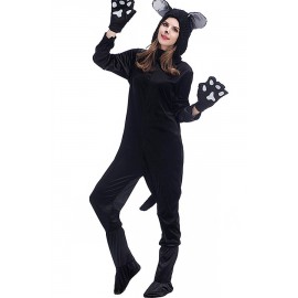 Black Deluxe Cute Pajamas Animal Cosplay Costume