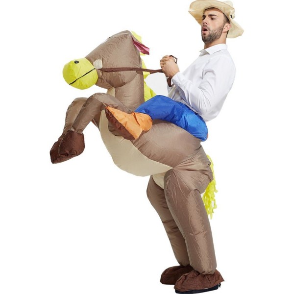Camel Adult Western Cowboy Riding Horse Inflatable Costume 