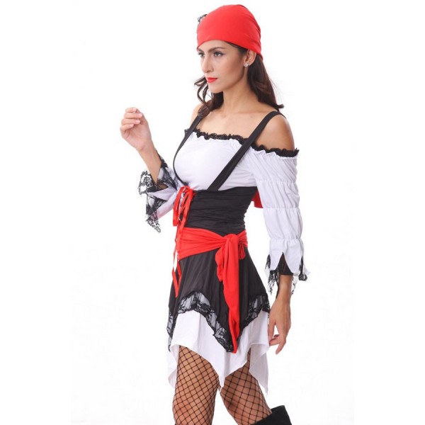 Black White Beauty Pirate Costume 