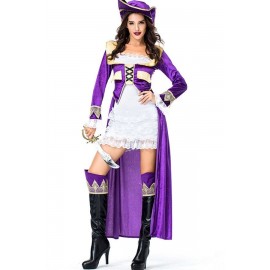 Purple Lace Dress Halloween Pirate Costume