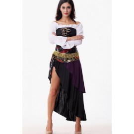 Black Pirate Dress Halloween Cosplay Costume