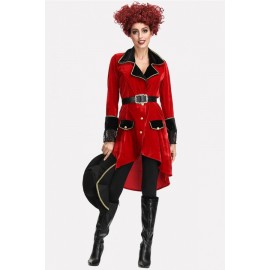 Red Pirate Halloween Cosplay Costume
