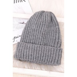 Knitted Fold Over Beanie Hat