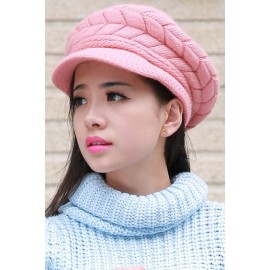Cable Knit Thicken Newsboy Cap