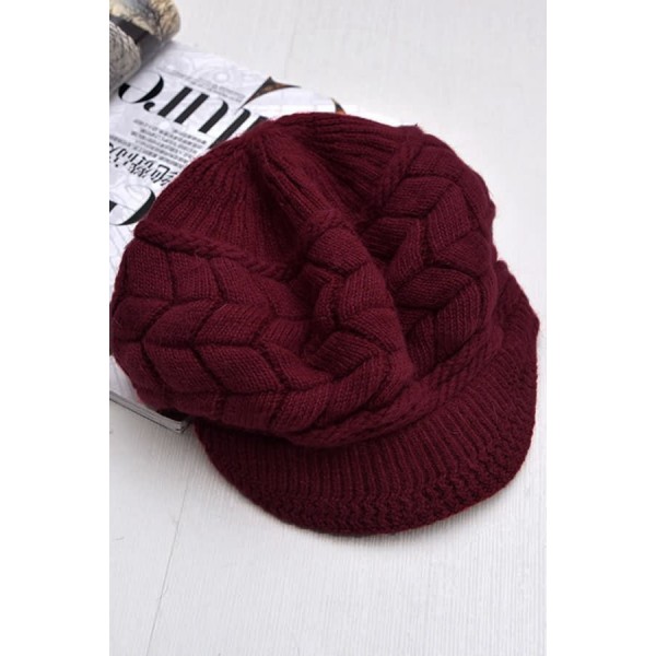 Cable Knit Thicken Newsboy Cap 