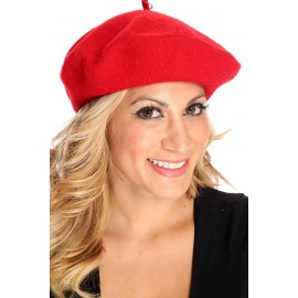 Red Wool Stylish Beret Hat