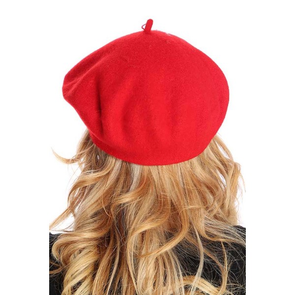 Red Wool Stylish Beret Hat 