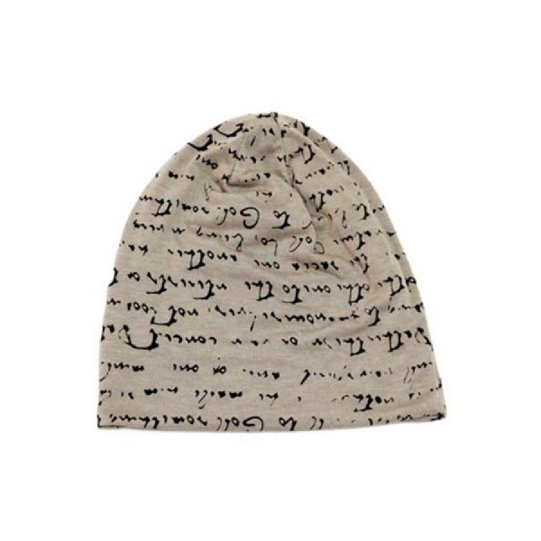 Chic Letters Print Beanie Hat 