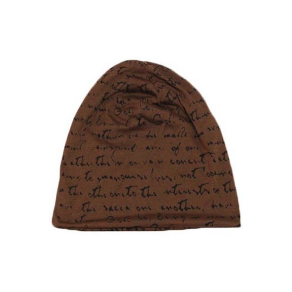 Coffee Letters Print Beanie Hat 